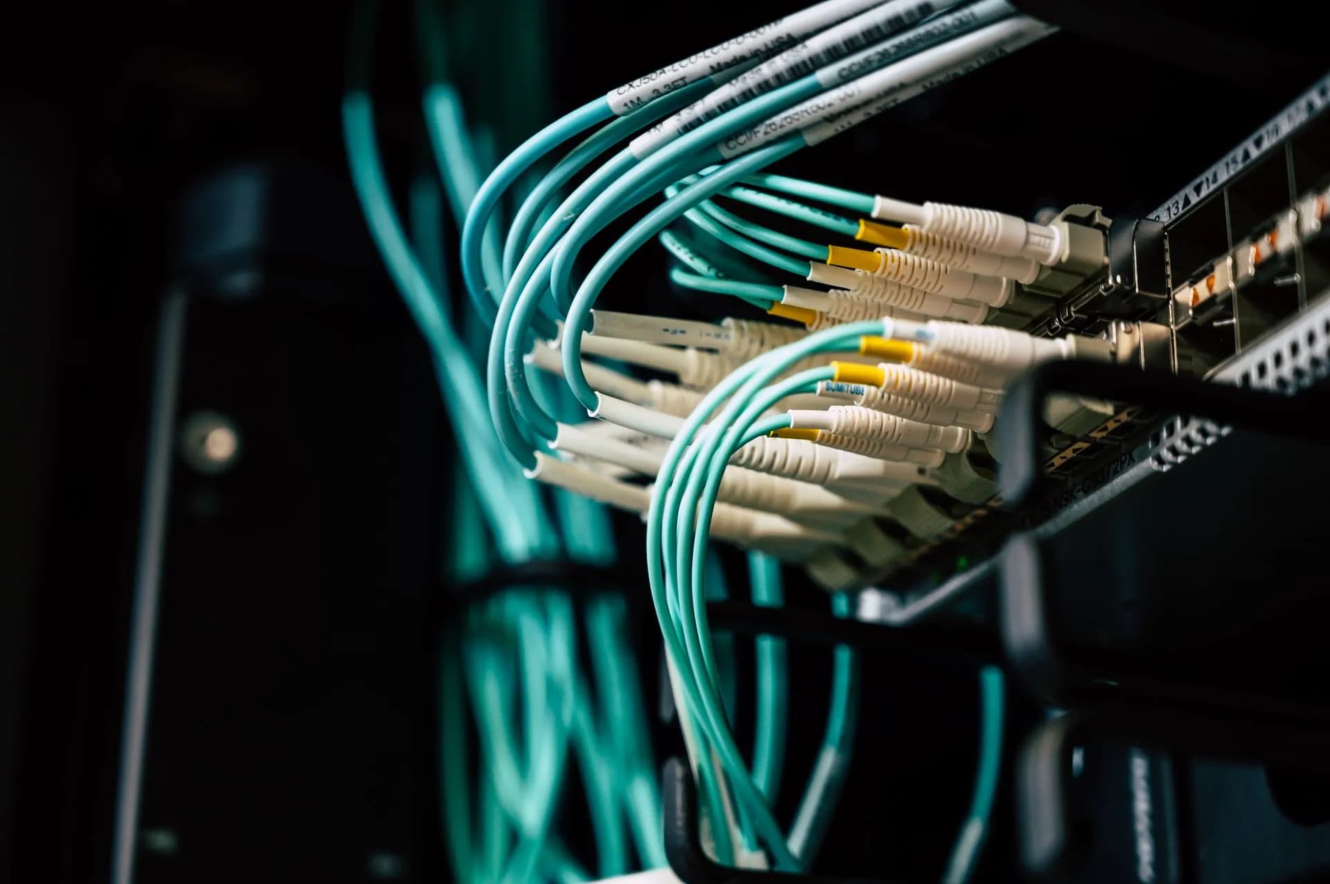 Jarretières fibre optique raccordées
